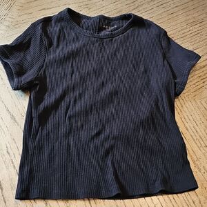 Black ribbed crop top size S
